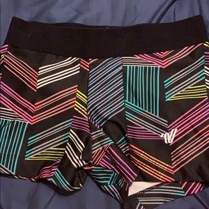 Multi colored varsity spanks